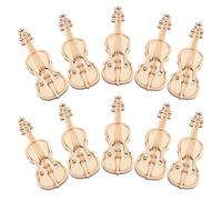 Beavorty 50 Piezas de Recortes de Violín de Madera para Manualidades Diy, Rodajas de Madera sin Terminar Forma de Violín para Pintura y Decoración Creativa, Accesorio de Bricolaje