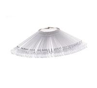 Beavorty 50piezas Expositor De Uñas Ventilador Transparente Con Anillo Metálico Soporte Para Muestrario De Colores Compatible Con Esmaltes Gel y Acrílico Práctica Para Diseño Nail Art