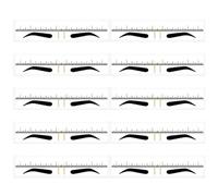 Beavorty 50piezas Plantillas Para Cejas Regla Para Cejas Herramienta Para Medir Cejas Plantilla Para Maquillaje De Cejas Regla Para Dibujar