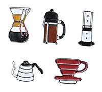 Beavorty 5piezas Broche De Cafetera Pin Creativo De Esmalte Pin Para Mochilas Ropa De Solapa Decoración De Estético De Broche De De