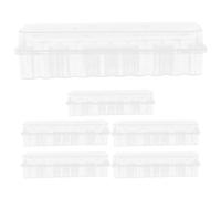 Beavorty 5piezas Caja de Almacenamiento Transparente de Inyección de Organizador de Plástico para Laboratorio Protector de Portabotellas para Refrigerador Unidades