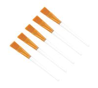 Beavorty 5piezas Cepillo para Mascarilla Facial Transparente Cabeza Amarilla Herramienta de Brocha Cosmética para Aplicar Mascarilla Facial para Cuidado Piel Casa o Salón