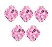 Beavorty 5piezas Compresas Menstruales Reutilizables Toallas Sanitarias Lavables Fibra Lactancia De Alas y Broches