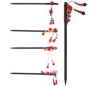 Beavorty 5piezas Horquilla de Estilo Antiguo con Borlas para Novia Accesorios Cabello de Año Chino para Peinados con Moños