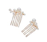 Beavorty 5piezas Kit Tocado De Novia Diseño De Perlas Peinetas y Horquillas Para Nupcial Peine Cabello Perlas Pelo