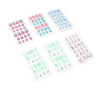 Beavorty 6 Cajas Uñas Postizas para Cubreuñas para Abs por Bolsa 6 Cajas, Estilo Cartoon, Fácil de Aplicar, para Niñas Varios estilos