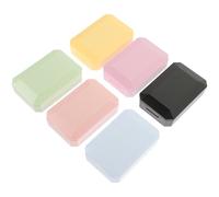 Beavorty 6 Juegos De Estuches para Gafas Adaptador De Viaje Limpiador De Gafas Spray Organizador De Batería Estuche Portátil con Espejo De Polipropileno