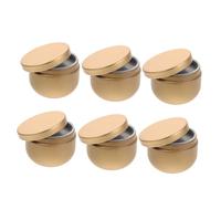 Beavorty 6 Piezas Caja de té de hojalata sellado azúcar aire hermético pequeño tarro de lata de aluminio latas de café vacías Almacenamiento de té de hoja suelta lata de té Dorado