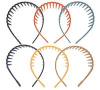 Beavorty 6 Piezas Diadema Dentada Diadema Ondulada De Plástico Aros De Pelo Pañuelo Cabeza Mujer Diadema De De Tiburón Women Suministros Hombres y Mujeres Universal El Plastico