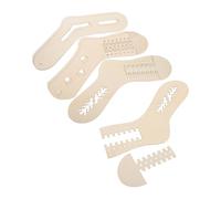 Beavorty 6 Piezas Herramienta de Madera para Tejer Calcetines Ajuste Ajustable y Base Integrada para Proyectos Creativos y Manualidades Calcetines de Algodón y Lana