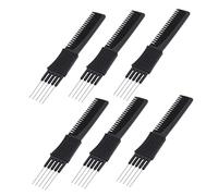 Beavorty 6 Piezas Peine De Horquilla De Acero Profesional Peine Para Cardar Cabello Accesorios Cabello Para Crear Ondas De Empuje Estilos De Peinado Especializados