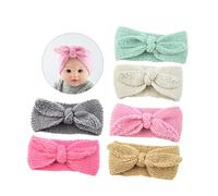 Beavorty 6 Piezas turbante de ganchillo para niño accesorios para el cabello para niños Gancho de crochet de punto gorro de calavera vacío tejer Venda gorra de calavera bufanda bebé