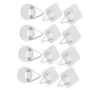 Beavorty 60 Ganchos Adhesivos para Colgar Platos en Pared, Portaplacas de Plástico Resistentes, Perchas Grandes y Pequeñas para Decoración de Cuadros y Arte Mural en Hogar