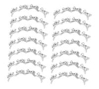 Beavorty 60 Piezas Horquilla de Lazo para Niña Pinzas Pequeñas Forma de Pinza Flequillo Mini Lazos Plateados Pelo para Baile Boda y Fiesta