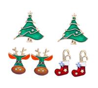 Beavorty 6piezas Broche de Calcetín Navideño Broches de Reno de Navidad Decoración de Broche para Árbol de Navidad