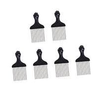 Beavorty 6piezas Peine de Aguja de Acero para Peinar Cabello Rizado Herramientas de Peluquería para Hombres Cabello Rizado Incluidas
