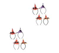Beavorty 8 Piezas Diademas Halloween Sombrero Bruja Accesorios Festival Fiesta Halloween para Niñas y Adultos