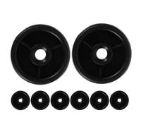 Beavorty 8 Ruedas de Repuesto de Plástico para Equipos de Fitness, Rodillos de 50 Mm Agujero de 8 Mm, Accesorios Compatibles para Bicicleta Estática y Cinta de Correr, Piezas