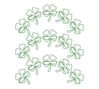 Beavorty 80 Clips de Papel Creativos Forma de Trébol de Cuatro Hojas Verde Clips Decorativos para Marcapáginas para Oficina Escuela y Organización de Documentos