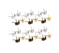 Beavorty 800 Piezas Soporte de base de la aguja del oído aretes de aro Pendientes de aro para mujeres para mujeres semental a granel tachuelas pendiente de metal arete redondo mujer