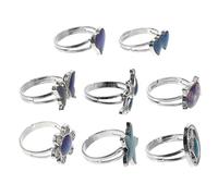 Beavorty 8piezas Anillos De Humor Cambio De Color Anillos Ajustables Apertura Perfectos Para Fiestas y