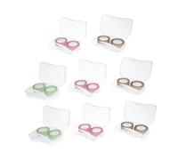 Beavorty 8piezas Caja De Lentes De Contacto Resistente Al Desgaste Estuche Profesional Soporte Hermético