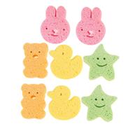 Beavorty 8Piezas Esponjas de Baño para Bebés Set de y Exfoliantes de Animales para Recién