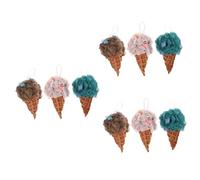 Beavorty 9 Piezas Bola De Baño De Helado Bolas De Esponja Exfoliantes Pufs De Bolas De Ducha Esponjas De Baño Exfoliantes Seco Chica Beige Juguete Educación Física Tina Niño Esponja Vegetal