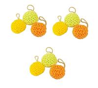 Beavorty 9piezas Esponjas De Baño Forma De Panal De Esponjas Exfoliantes Para Amarillo Verde Naranja Suaves y Duraderas Para Limpieza Efectiva Del Cuerpo