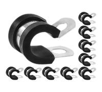 Beavorty Abrazaderas Metálicas para Mangueras y Cables Goma Amortiguadora 10 MM Pack de 12 para Fijación y Reparación en Ambientes Interiores y Exteriores