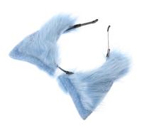 Beavorty accesorios para el cabello de las mujeres rata cornamenta delirio ardilla listada peluquin postizos accesorios para el cabello para mujeres diadema de mujer tela Blue