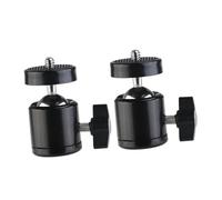 Beavorty Adaptador de Zapata Metálico Negro 1/4 para Trípode Rótula Giratoria 360° para Soporte de Teléfono y Luz de Anillo, Paquete de 2 Piezas para Montaje de Cámara y Accesorios de