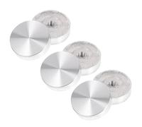 Beavorty Adaptadores de Disco Redondo de Aleación de Aluminio Plata para Tapas de Vidrio de Mesa, 6 Piezas, Prácticos y Fáciles de Instalar para Uso en Hogar y Hotel
