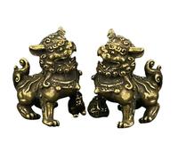 Beavorty Adorno De León Feng Shui Estatua De León Miniatura Figurilla De para Mesa Y Escritorio Decoración del Hogar Y Oficina Regalo para Amigos 2 Piezas 1.25X1.18X0.78In