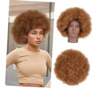 Beavorty Afro Corto Rizado para Mujer Negra Peluca Sintética Resistente al Calor Textura Suave y Llena Accesorio Natural para Fiestas Cosplay y Uso Diario Color