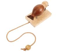 Beavorty Aldaba de Puerta Madera Vintage Diseño de Pájaro Carpintero, Timbre Manual Decorativo para Puertas, Colgante Funcional para Decoración del Hogar y Oficina, Adorno Rústico