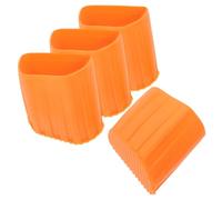 Beavorty Almohadillas de Goma Antideslizantes Protección de Suelo y Agarre Adicional, Pack de 4 Unidades Color Naranja para Pies de Escalera y Patas de Silla