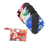 Beavorty Almohadillas Menstruales Reutilizables De Bambú Superabsorbentes Lavables Con Alas Impermeables y Bolsa De Almacenamiento Salva Slip Hipoalergénicas Para Mujer