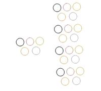 Beavorty Anillo Falso De Inoxidable De Colores Joyería De Cuerpo Mujeres 5 Piezas X 4