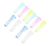 Beavorty Anillos de Tejido de Plástico Multicolor 10 Piezas, Sujeta-dedos para Guía de Hilo, Accesorios de Crochet Portátiles para Tejer y Manualidades