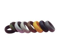 Beavorty Anillos Deportivos Flexibles de Silicona Transpirables, 8 Colores Variados, Talla 11, para Actividades al Aire Libre y Ejercicio Físico