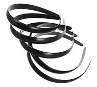 Beavorty Aro Cabello de Plástico Rígido Negro, Diadema Plana sin Dientes de 15 MM, Pack de 50 Unidades, Accesorios para Niñas, para Actividades Cotidianas y Celebraciones