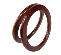 Beavorty Asas de Madera Redondas para Bolsos de 10 Cm, 2 Piezas, Anillos de Mango de Madera Natural Pulida para Bricolaje y Manualidades, Accesorios para Bolsos de Paja y Playa