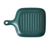 Beavorty Bandeja para Horno de Cerámica Mango Individual Verde, Plato para Hornear Espaguetis y Pollo, Suministros para Cocina Doméstica