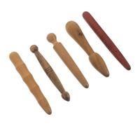 Beavorty Bastones de Masaje de Acupresión de Madera Natural 5 Piezas para Reflexología Podal y Liberación Muscular, Herramienta Manual para Masaje Shiatsu y Puntos Gatillo