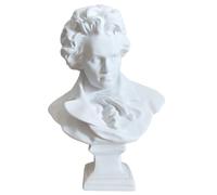 Beavorty Beethoven - Escultura de resina de estilo europeo para decoración del hogar, sala de estar, decoración artística de resina nórdica, estatua de retrato para porche de hotel