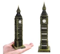 Beavorty Big Estatua Arquitectura Modelo Inglaterra Big Reloj Torre Estatua Coleccionable Figurita Turismo Recuerdo Decoración de Escritorio