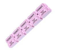 Beavorty Boletos de Rifa Doble Tirada 200 Unidades Rosa para Eventos, Entradas para Sorteo y Premios, Rollos para Fiestas, Carnavales y Recaudación de Fondos