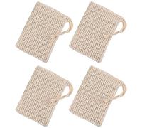Beavorty Bolsa De Jabón Exfoliante Para Ducha De Baño Paquete De 4 Bolsas De Almacenamiento De Jabón Soporte De Malla Hecho A Mano Secado Rápido Suave Para La Piel