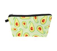 Beavorty Bolsa de Maquillaje Estampado de Aguacate, Pequeña, de Poliéster Resistente, Cremalleras Duraderas, para Mujer Viajera, Uso Multifuncional en Viajes y Cuidados Personales